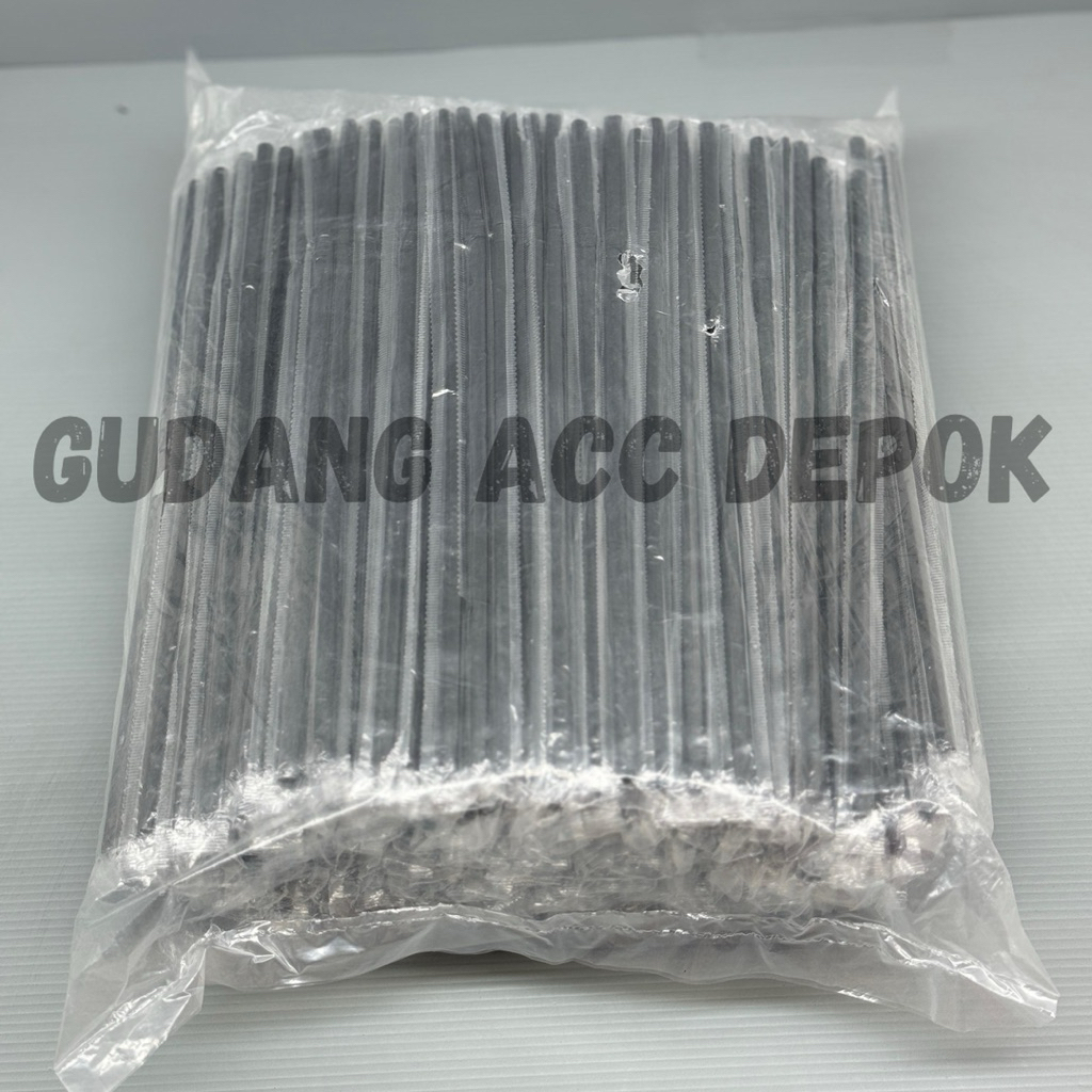 (ISI 500BATANG) SEDOTAN BUNGKUS PLASTIK FLEXIBLE 524ml / SEDOTAN TEKUK BENGKOK STERIL 5mm 24cm HITAM