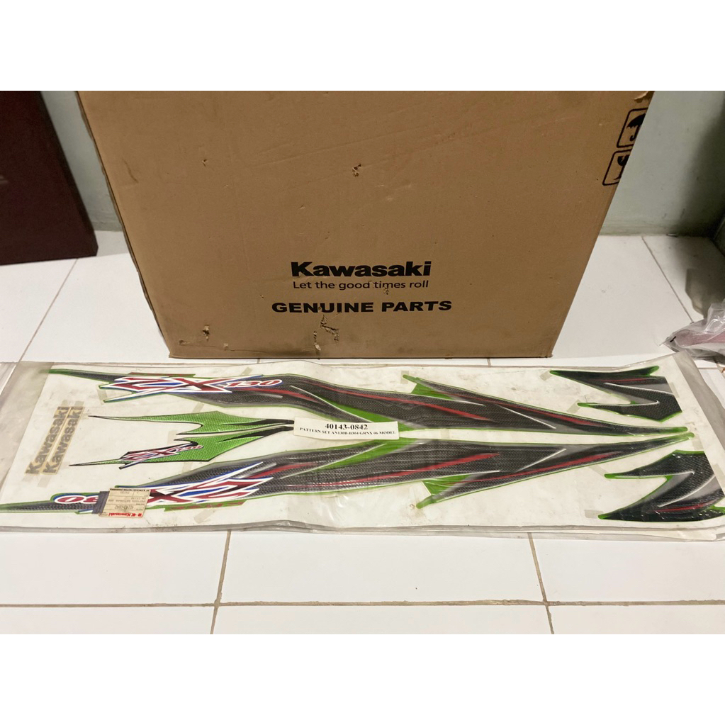 Striping/stiker kawasaki zx130 hijau 2006