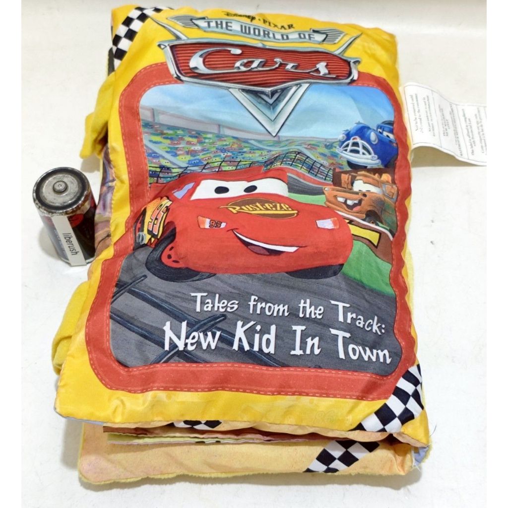 Disney cars storybook pillow lightning mcqueen plush education buku cerita anak