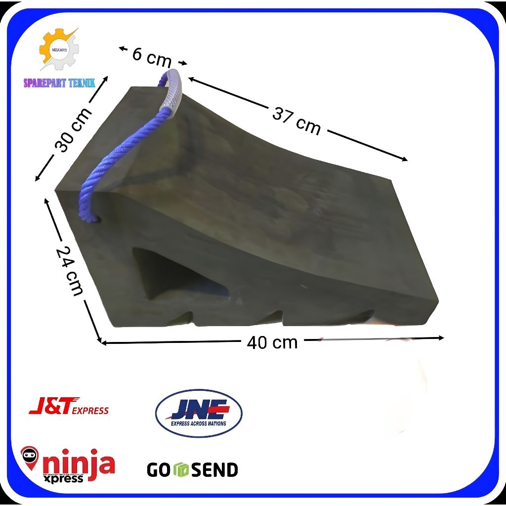 Rubber Whell Chock Karet Ganjalan Ban Mobil Truk Ganjalan Bodi Besar