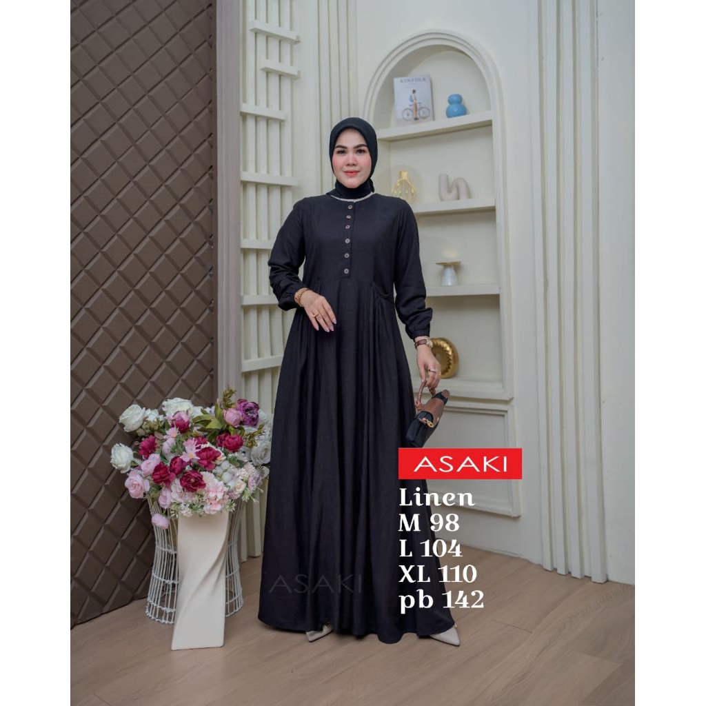 RAZAKY JAYA | GAMIS ASAKI | BAHAN LINEN INPORT | FLANNEL AND CODORAY | ORIGINAL | REAL PICT