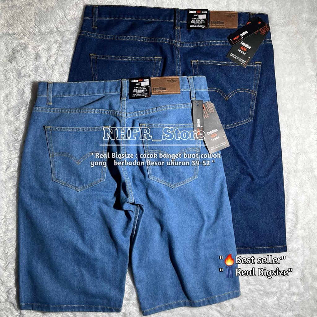 Celana Jeans Pendek Jumbo Pria 39-52 | Celana jeans pendek bigsize pria | Celana pendek jumbo pria