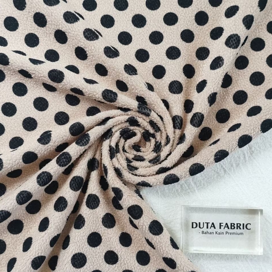 Kain Sifon Bulu Timbul Uragiri Meteran | Bahan Baju Dress Gamis Lebar 1.5 M (Harga Per 0,5)KYT