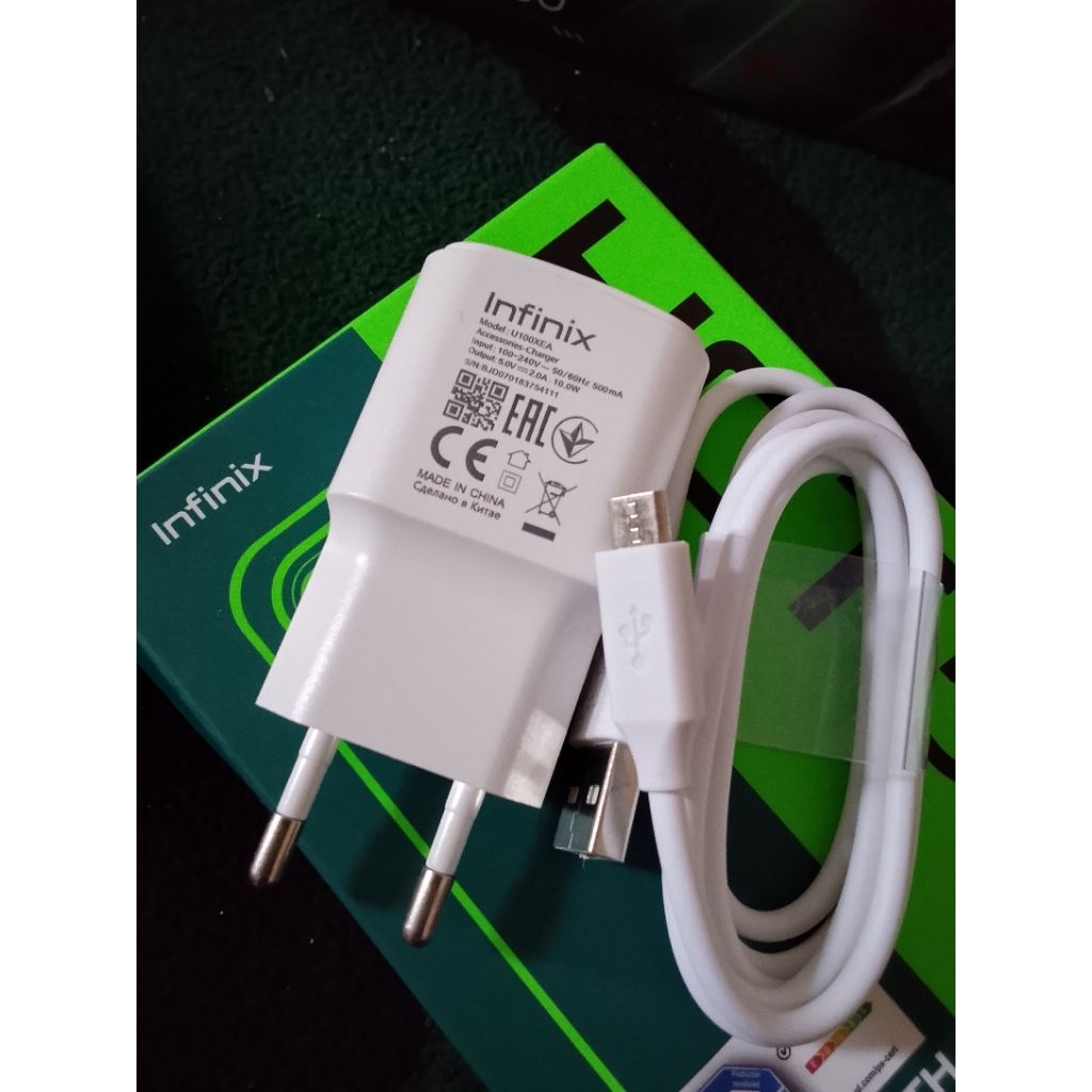 Charger original asli Infinix micro usb 2A bawaan hp