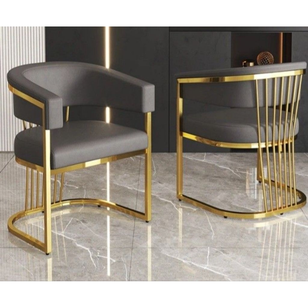 Kursi makan stainless steel mewah