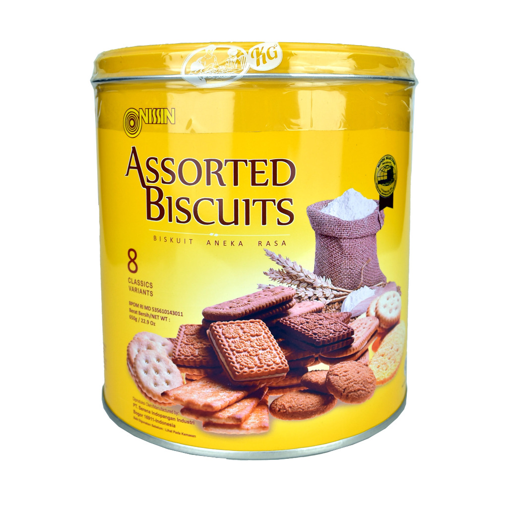 Biskuit aneka Rasa NISSIN Yellow Tin Kaleng 650 gr Assorted Biscuits Kaleng Kuning