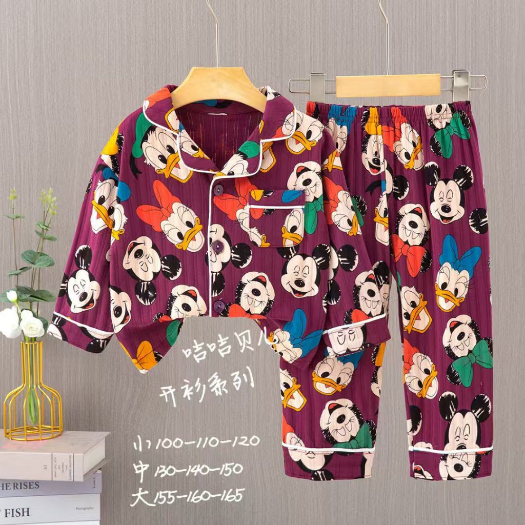 PPKCANK. 1117 [BISA COD] GRA PIYAMA ANAK CEWEK KATUN ORGANIK PP KANCING BRAND PREMIUM JIJIBEIER USIA