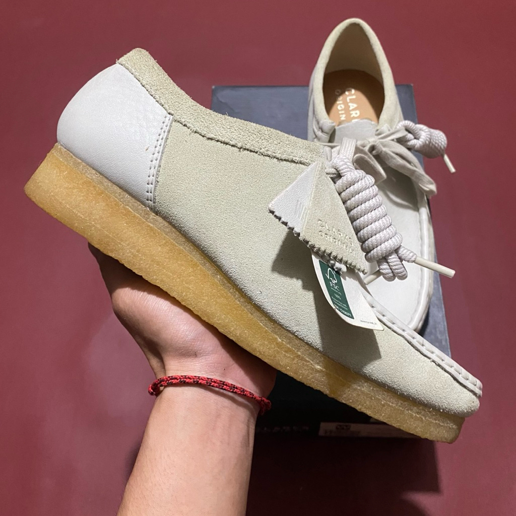 * Clarks Wallabee 2CLR White Combi * Size : 8G / 42 ( 26.5cm ) * Condition : BNIBWT