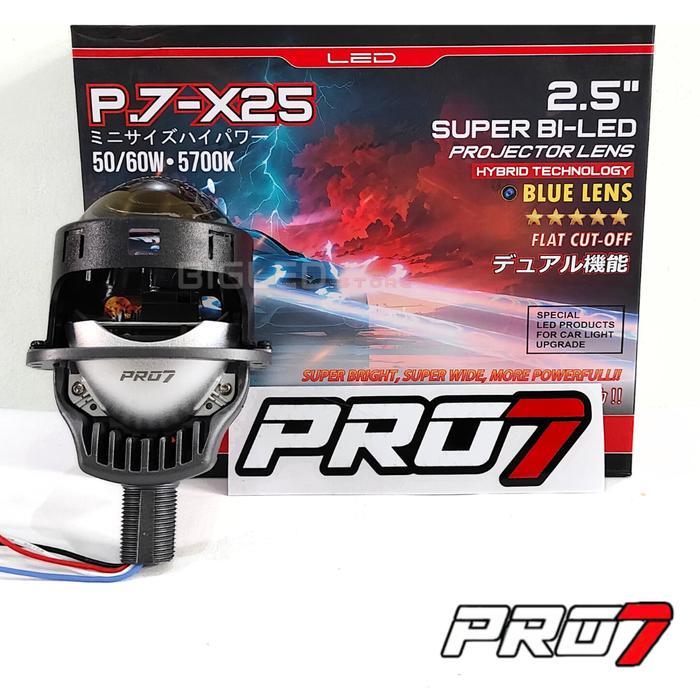 PRO7 P7-X25 | BILED PROJECTOR PRO7 2,5 INCH BLUE LENS 60W SUPER TERANG BILED MOTOR MOBIL BERKUALITAS
