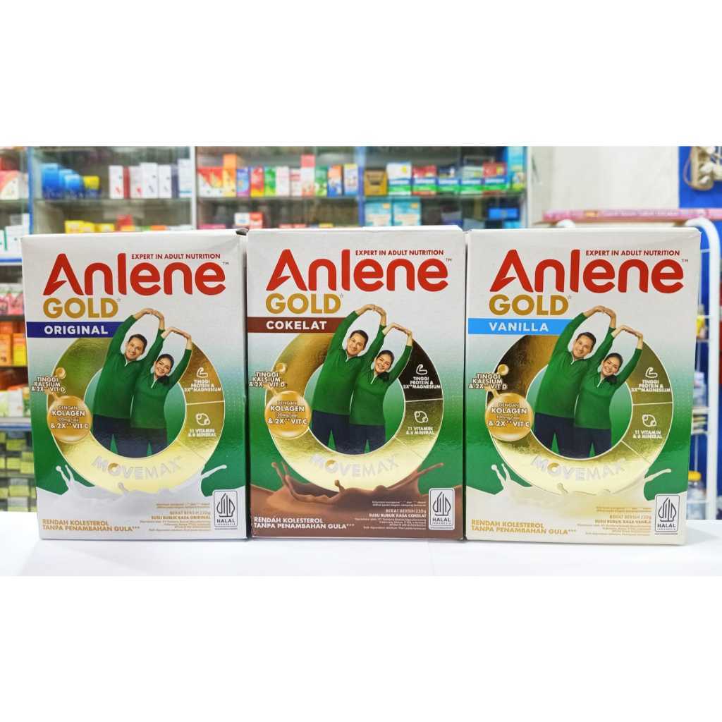 ANLENE (GOLD 230GR DAN 570GR) ALL VARIAN - SUSU TINGGI KALSIUM UNTUK MENCEGAH OSTEOPOROSIS LANSIA