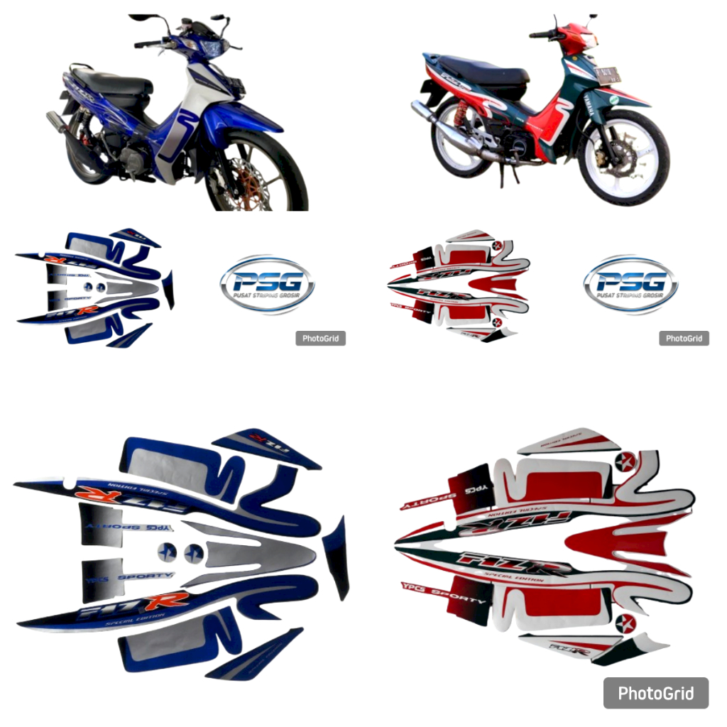 STIKER STRIPING LIS LES BODY MOTOR YAMAHA F1ZR CALTEX F 1ZR 2001 2002 CALTEX EDITION