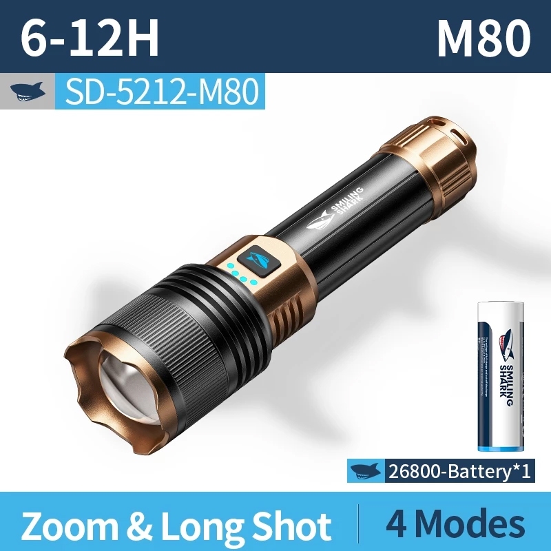 Senter Smiling Shark SD5212 SmilingShark SD 5212 M80 Waterproof Zoom