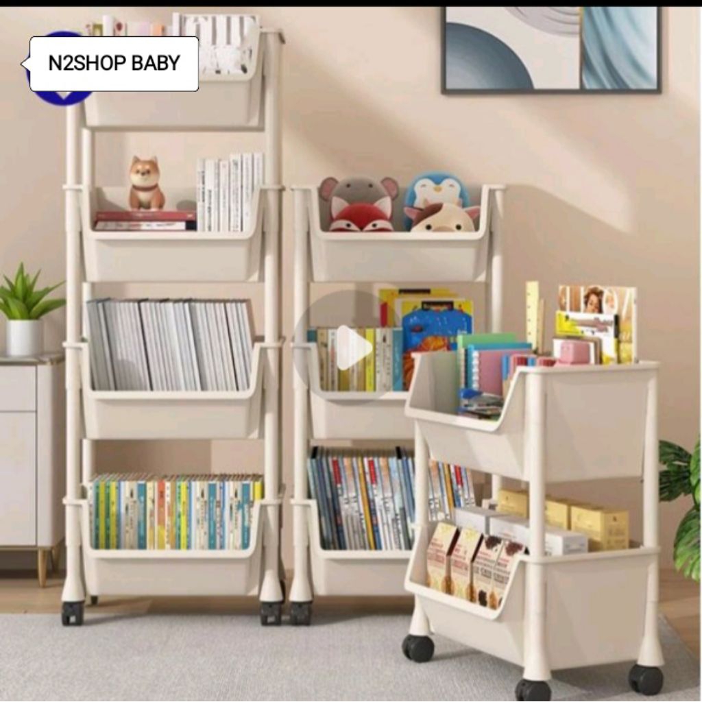 Rak dorong plastik rak baju bayi rak serbaguna