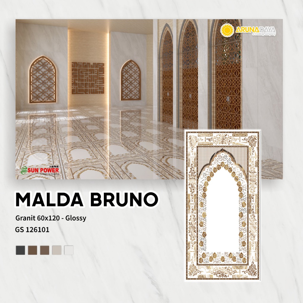 GRANIT LANTAI SUNPOWER MODEL SAJADAH MALDA SERIES | 60X120 CM