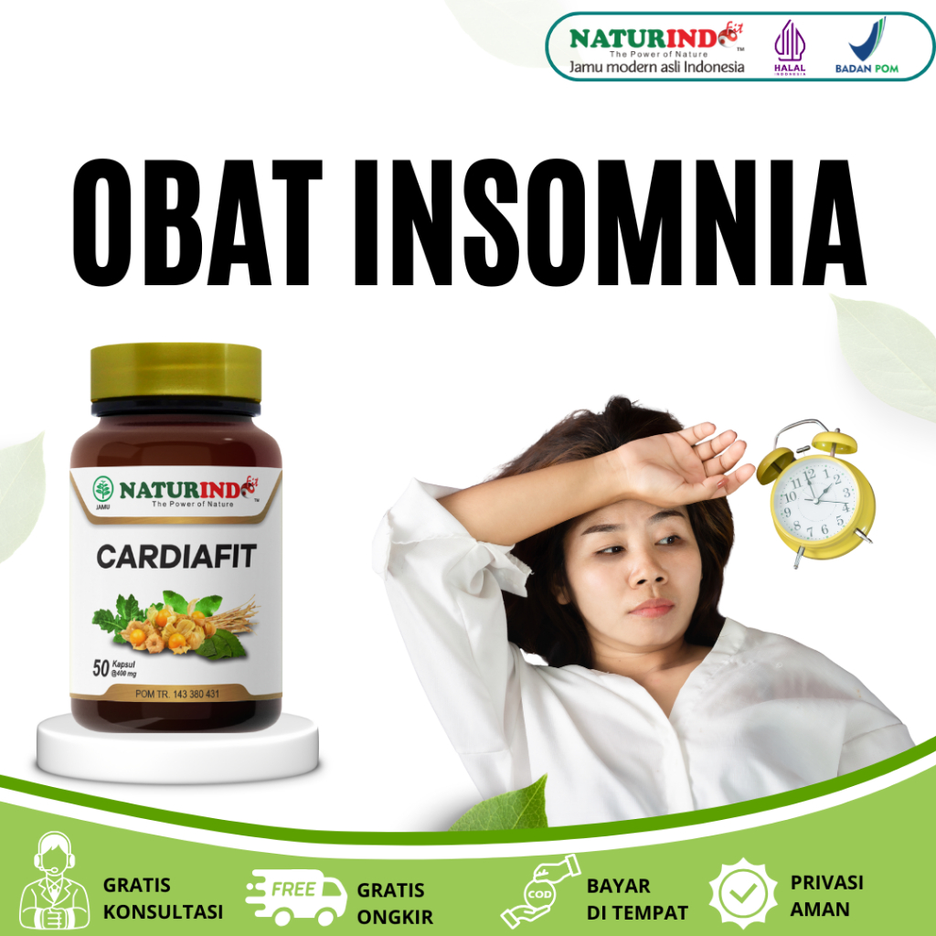Obat Insomnia Susah Tidur Cemas Berlebih Anxiety CARDIAFIT Naturindo