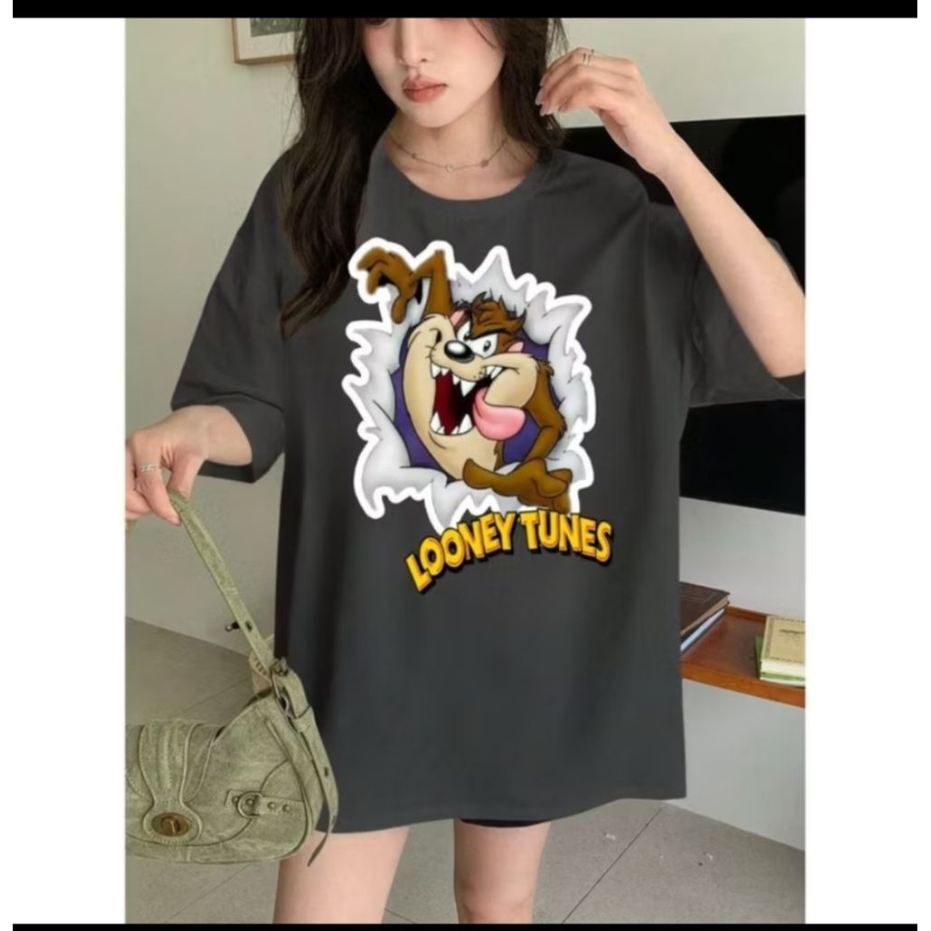 Kaos tazmania jumbo baju tazmania jumbo kaos tazmania big size kaos wanita jumbo karakter tazmania