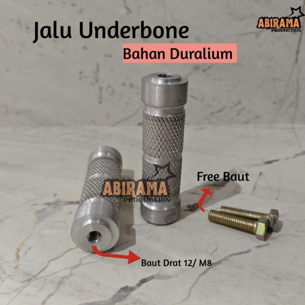 Jalu Footstep Underbone Universal Drat 12 Duralium Free baut