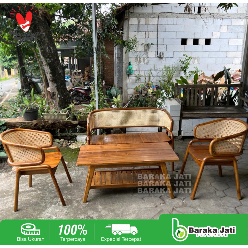 Set Meja Tamu Cleopatra - Kursi tamu rotan Cleopatra - kursi tamu rotan