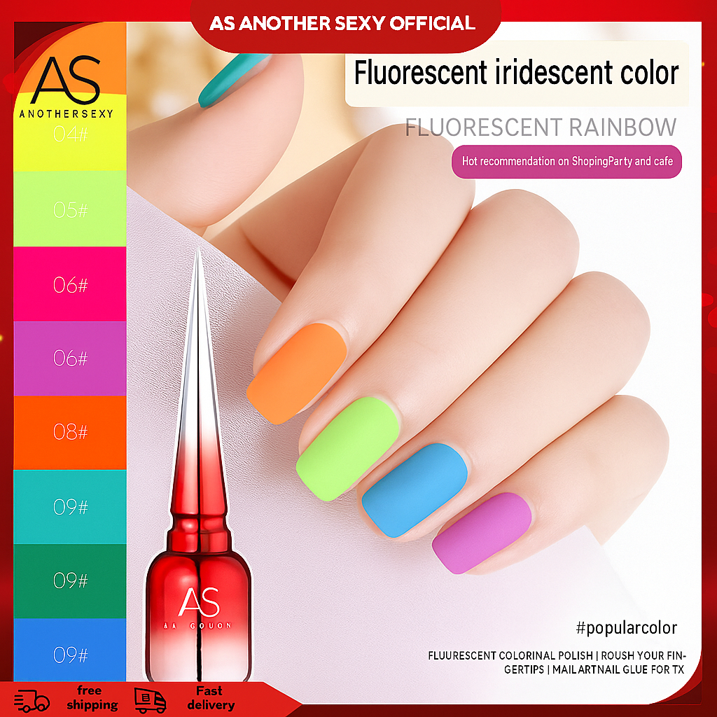AS ANOTHER SEXY Gel Polish kode AIM 15ml Neon Gel Polish AS / Kutek Gel AS 15ml Warna Seri AIM / Kut