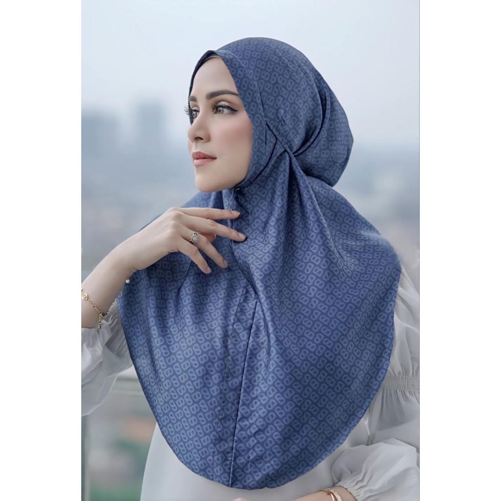 (New items)the tapis slip on buttonscarves-navy