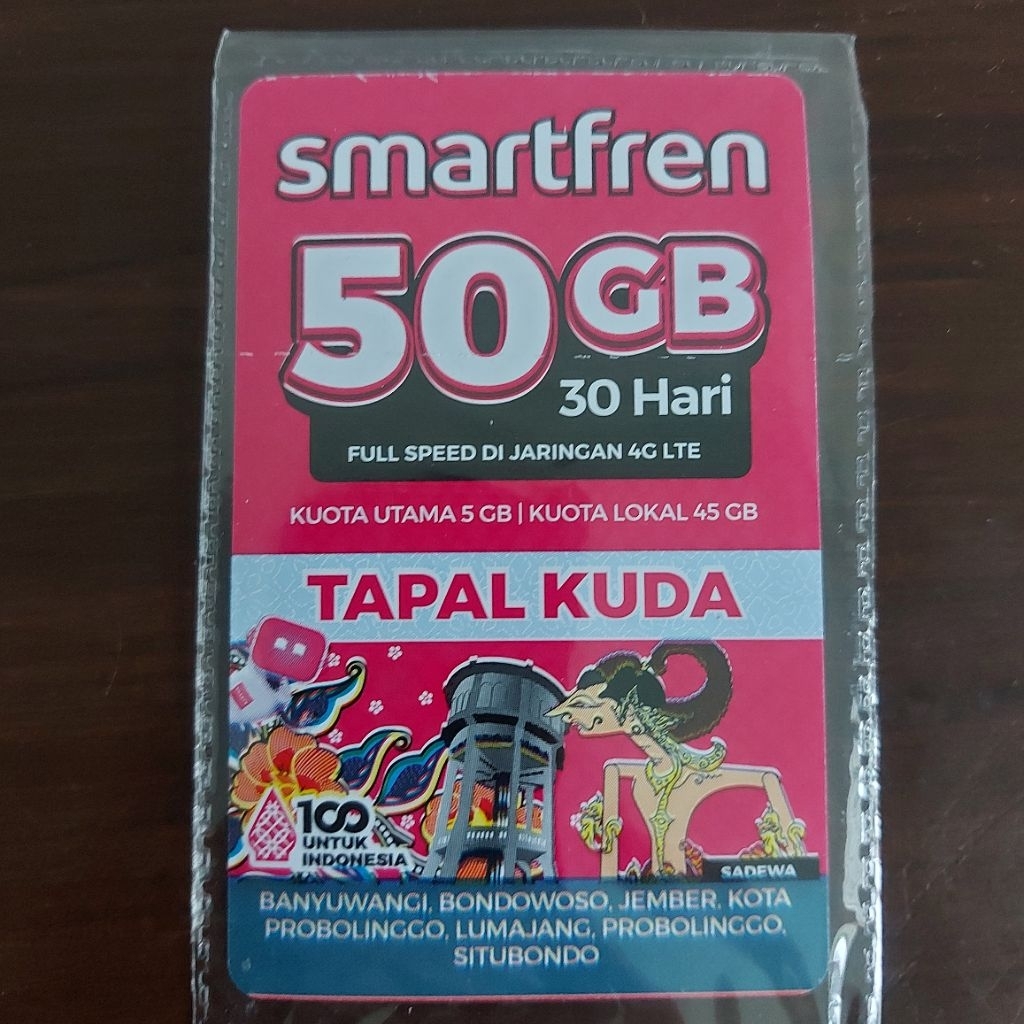 Voucher Internet Smartfren Tapal Kuda 50GB 30Hari