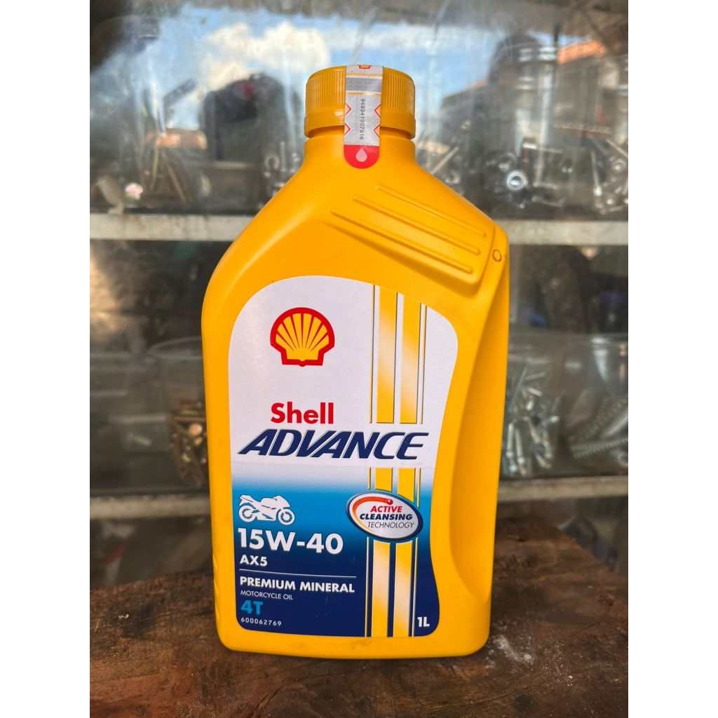 1 liter oli shell ax5 4t 15w-40 1000cc shell ax5 4tak 1000ml oli shell ax5 4t original shell