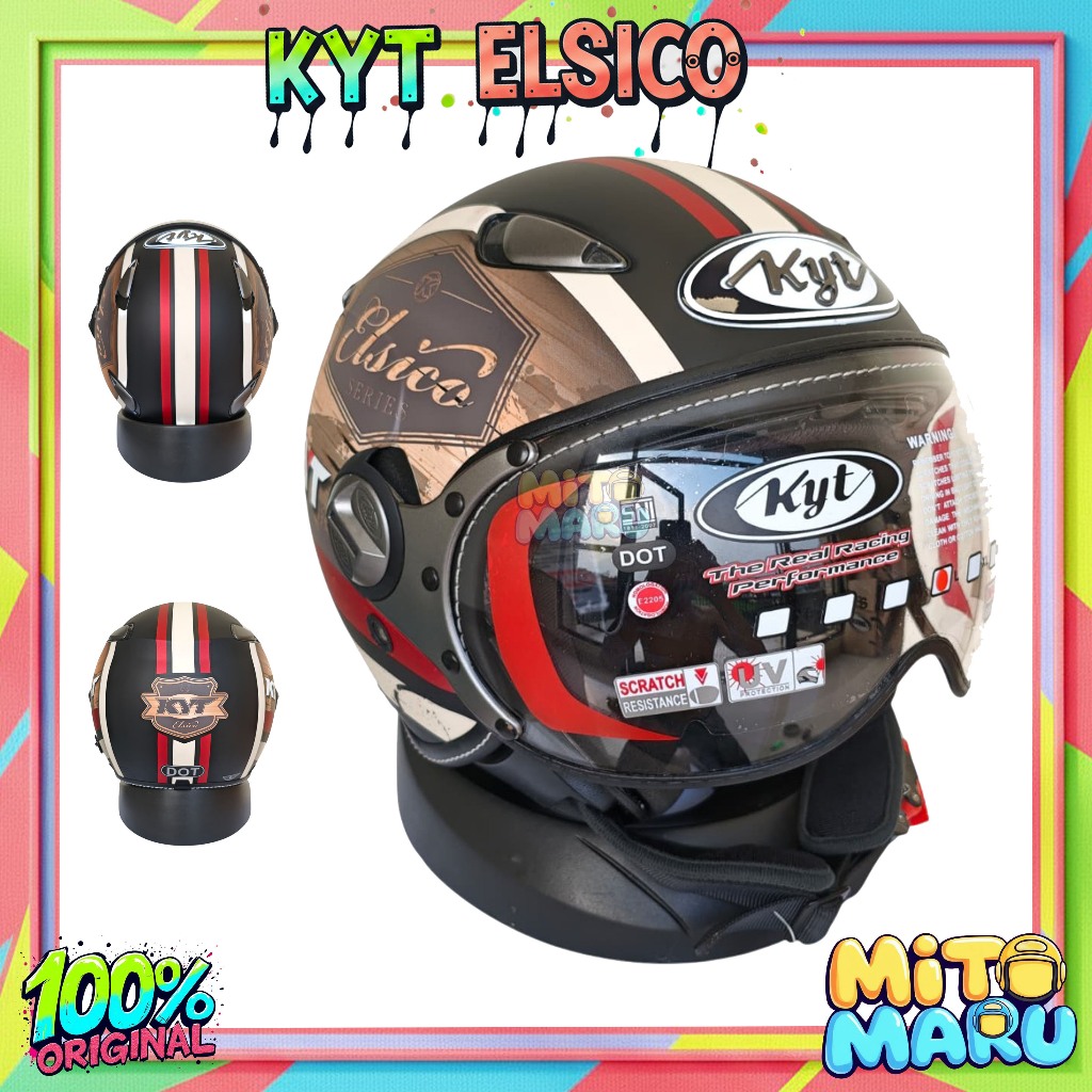 HELM KYT ELSICO #3 MATT ORIGINAL