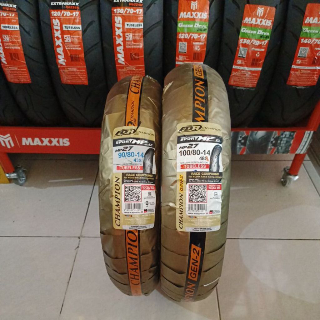 FDR Sport MP27 Tubeless 90/80 100/80 ring 14 soft compound