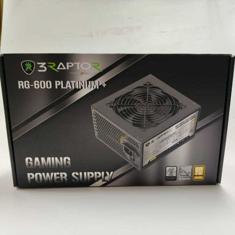 Power Supply Raptor RG600 Platinum Gaming Power Supply Kabel Fat