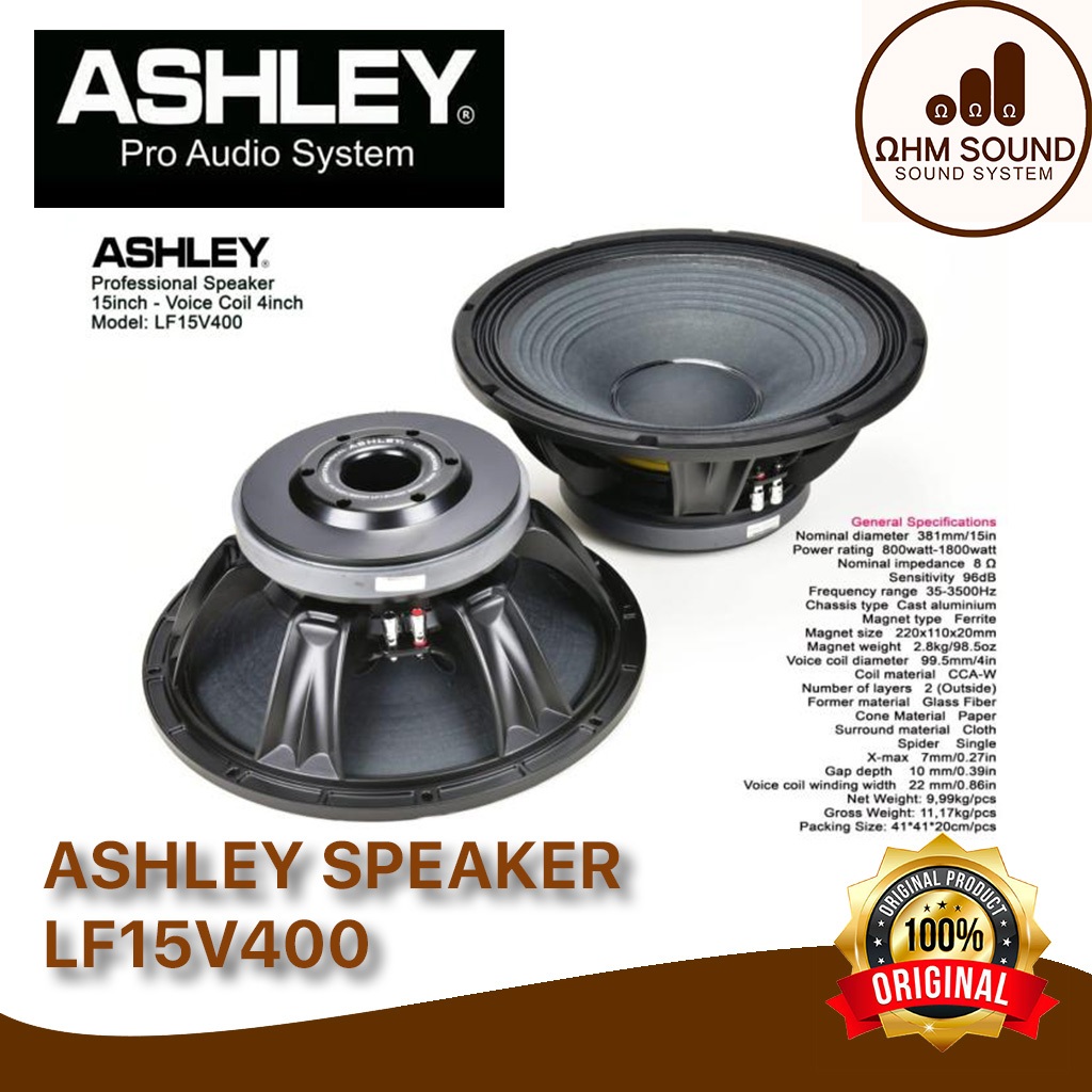 PROMO Speaker Ashley LF15V400 ASHLEY SPEAKER LF15 V400 LF15V 400 LF 15V400 Woofer ORIGINAL