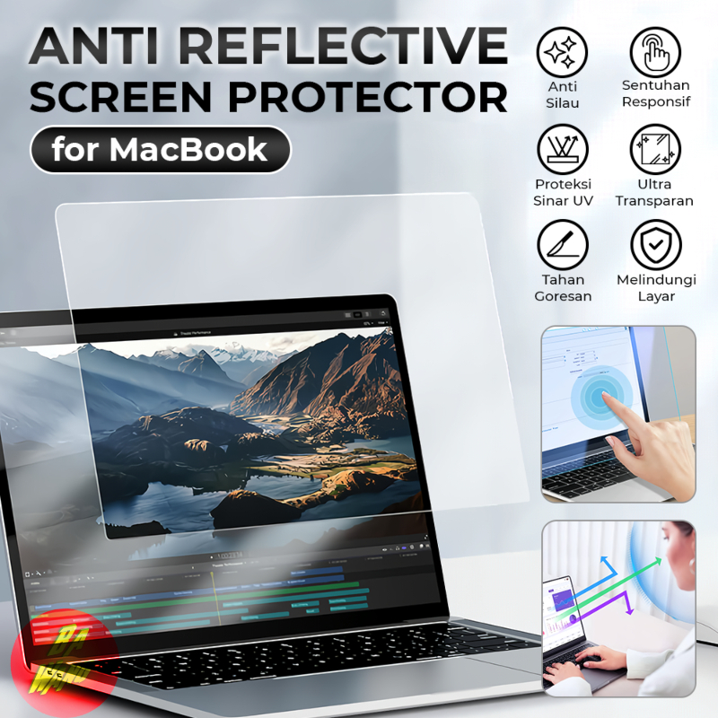 AR Anti Gores Reflective MacBook Air Pro Touch Bar Retina 11.6 12 13.3 13.6 14 14.2 15.3 15.4 16 16.