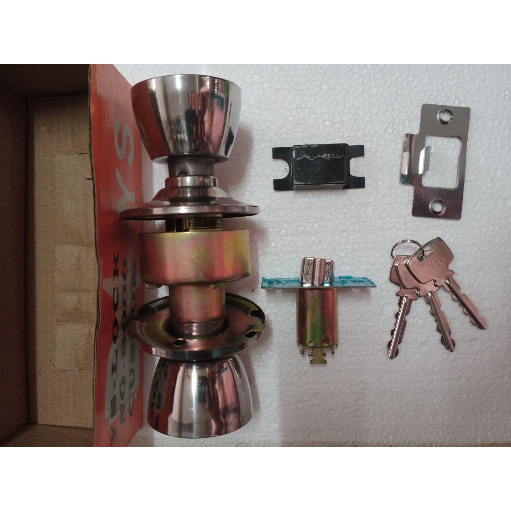 Kunci pintu kamar mandi/ kamar tidur model bulat.
