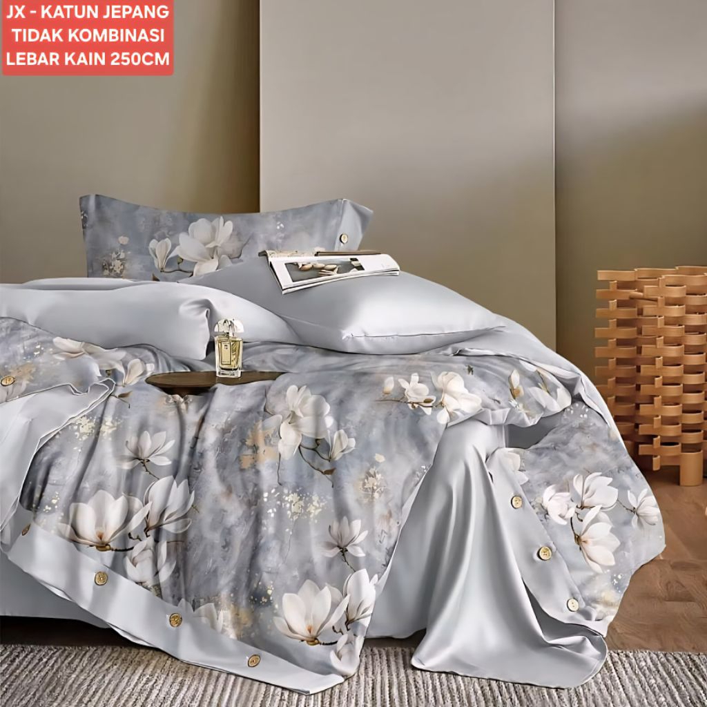 Sprei Jadi Bahan Katun Jepang Premium Motif Printing