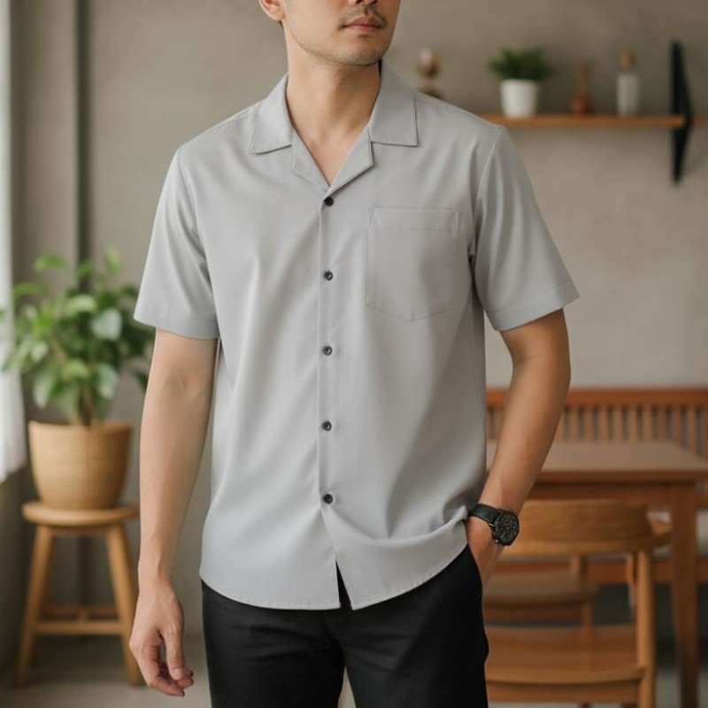 Kemeja Pria List Kombinasi | Sporhem Pria Kombinasi