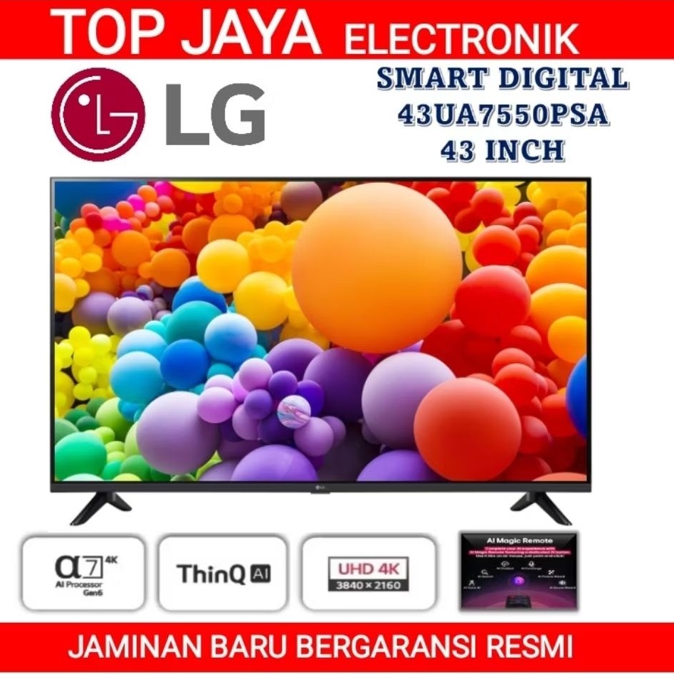 LED TV LG 43 INCH SMART 43UA7550 MAGIC REMOT NEW SERIES