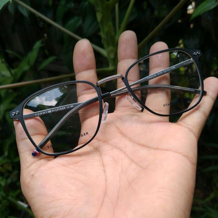 Frame half kacamata Fred titanium pria wanita - gun, frame only