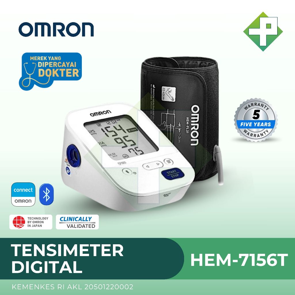Omron 7156T Tensimeter Digital Omron HEM 7156T dengan Bluetooth Automatic Blood Pressure Meter Omron