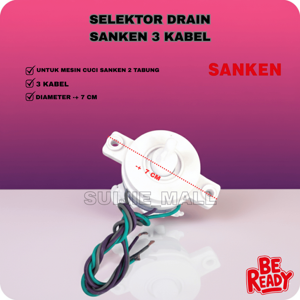 Saklar Pembuangan Air Mesin Cuci Sanken – Selector Drain Mesin Cuci