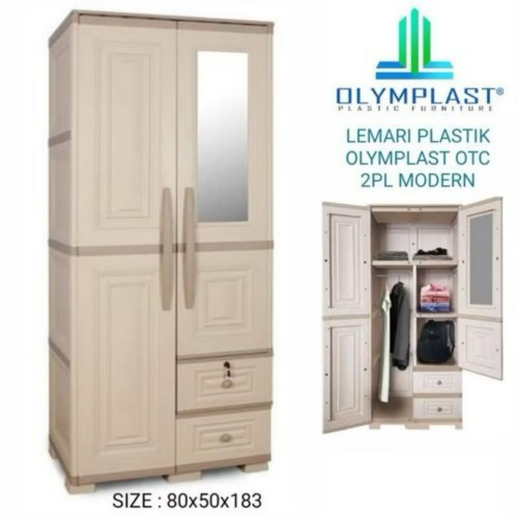 ARISA CA-102 LEMARI PAKAIAN PLASTIK FULL RAK LACI CABINET DRAWER BAJU PLASTIK TANPA KACA