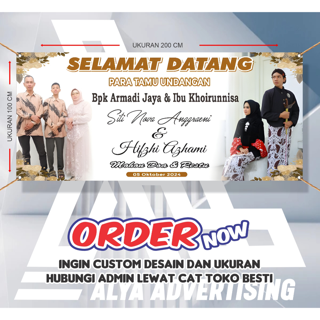 Banner Selamat Datang Para Tamu Anti Air / banner / spanduk /banner murah terlaris sehari jadi free 