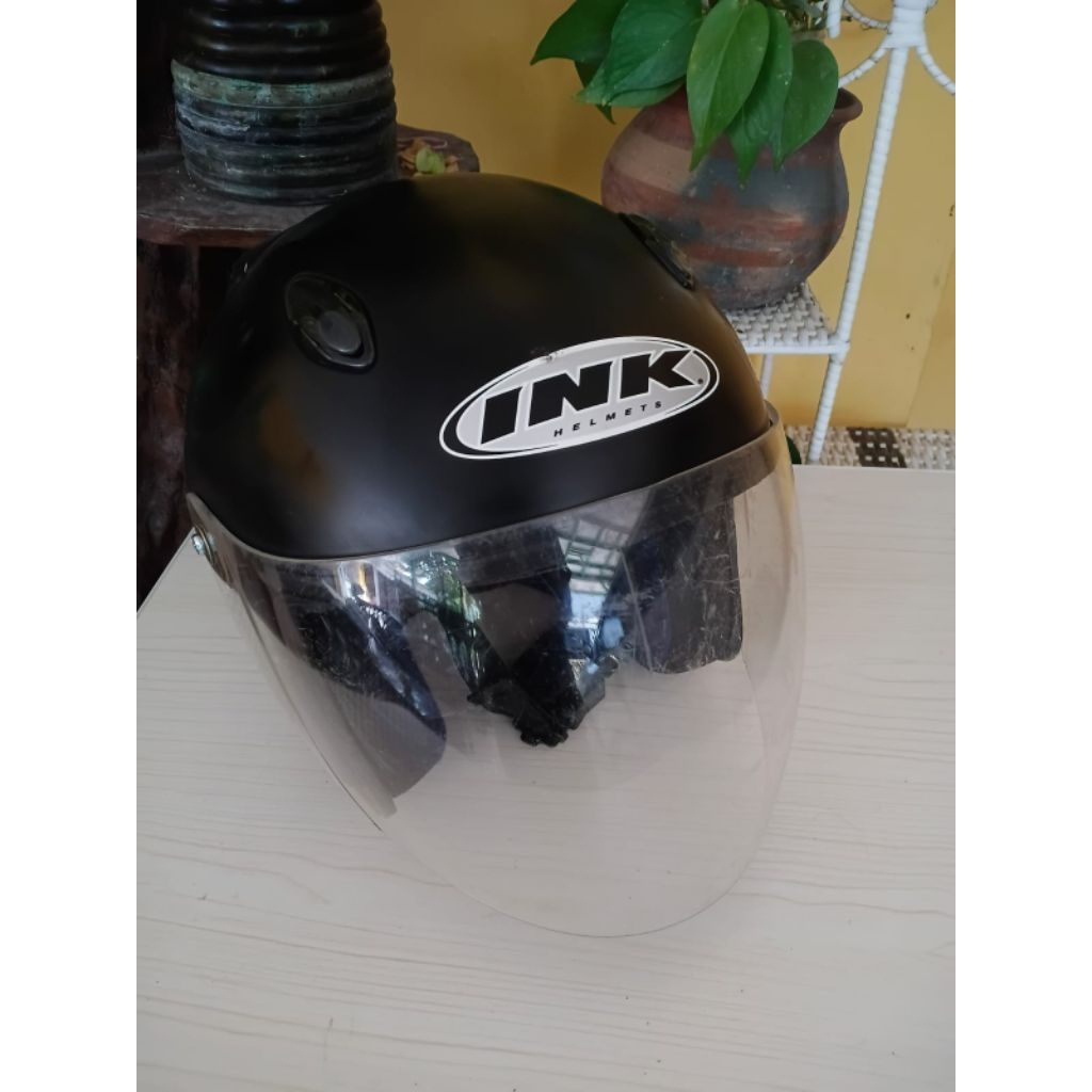 Helm INK CENTRO Hitam Doff Original Rekondisi Second