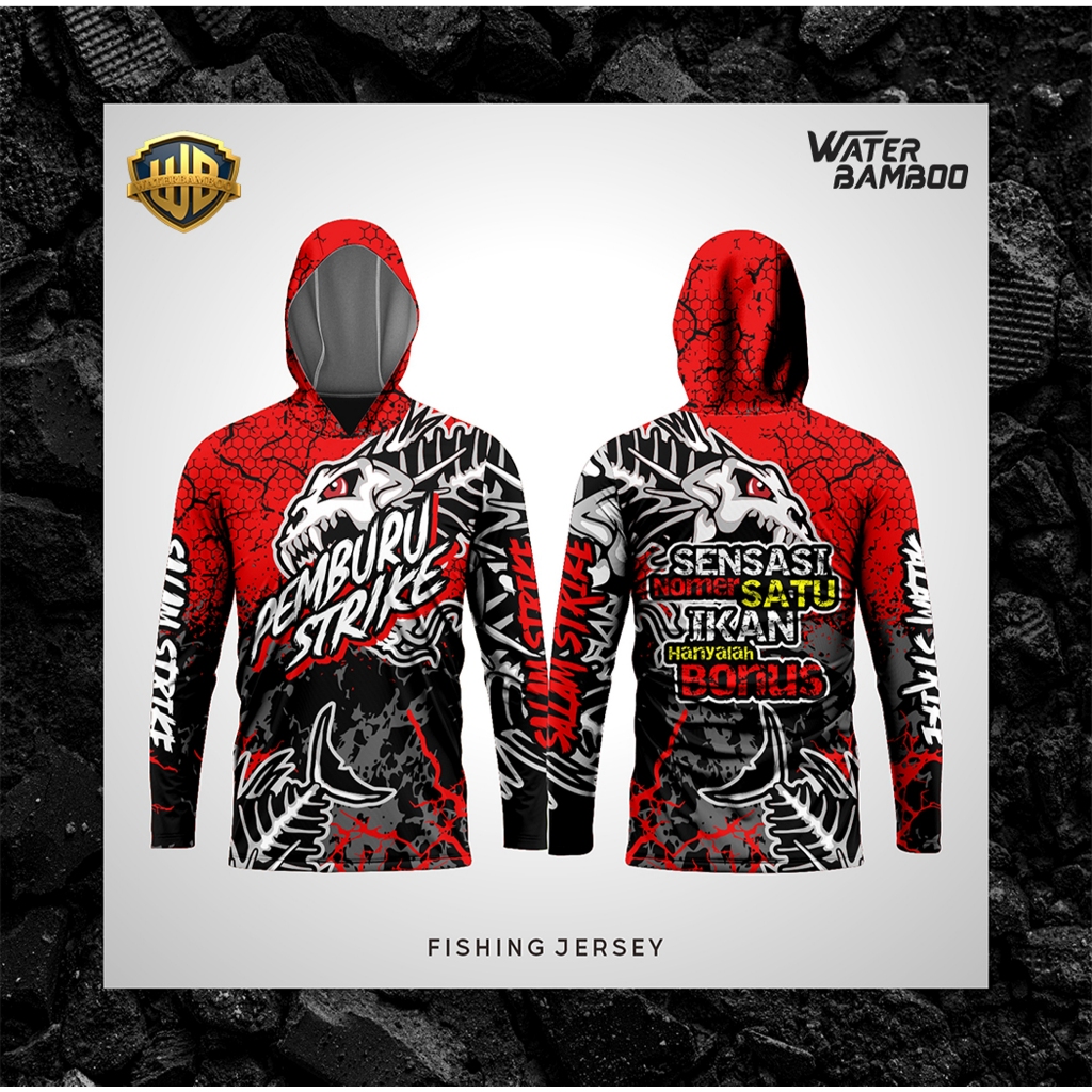 JERSEY MANCING PEMBURU STRIKE FULL PRINTING UV PROTECT BAHAN DRYFIT PREMIUM  LENGAN PANJANG