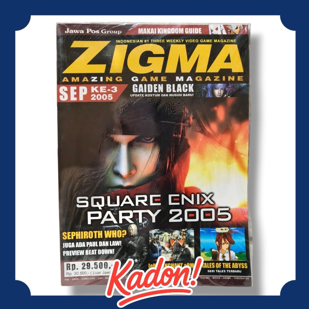 Segel Majalah Zigma Magazine Vol 8 Tahun 2025 Cover Vincent Valentine