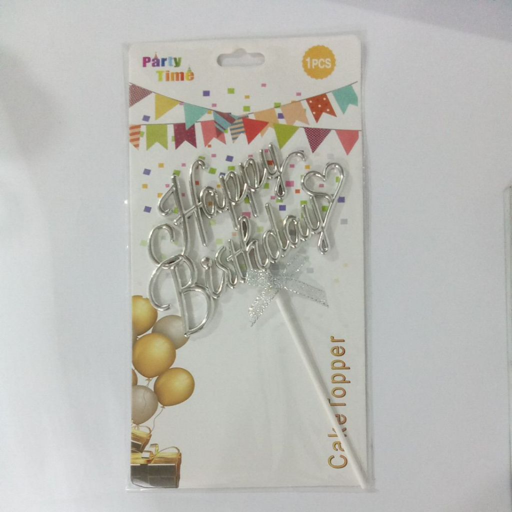 Topper Ultah Akrilik pita