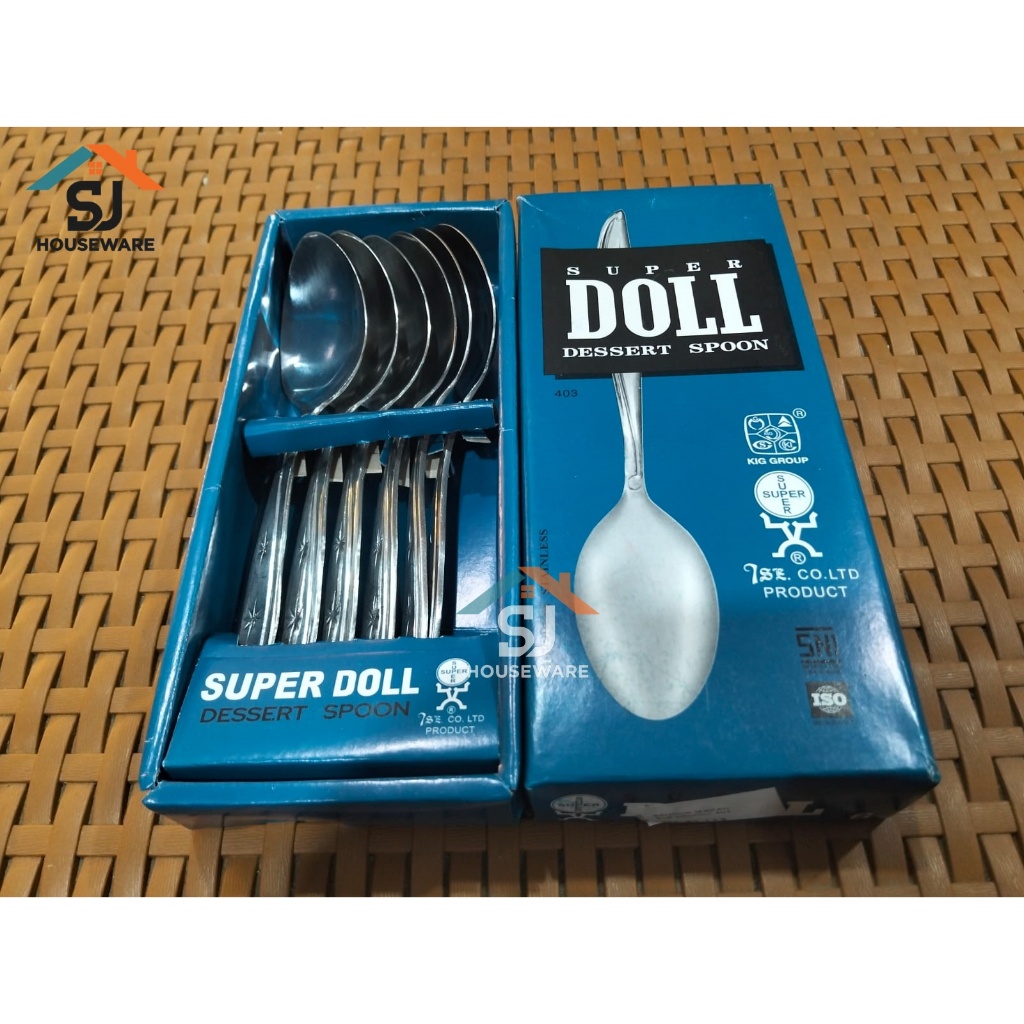 SENDOK MAKAN STAINLESS STEEL SUPER DOLL KEDAUNG ASLI