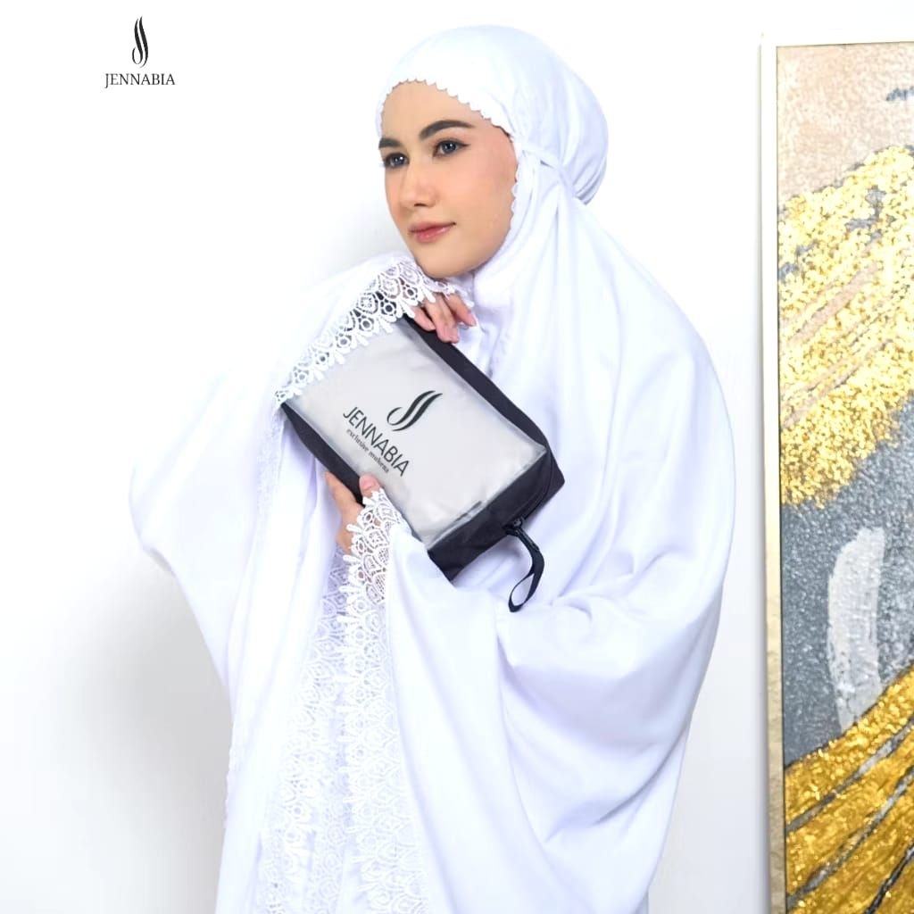 Mukena Haji Umroh Polos Putih Jennabia