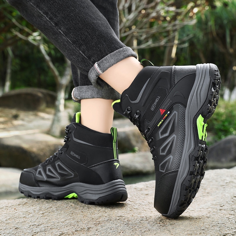 Sepatu Gunung SNTA / Sepatu Hiking Wanita SNTA 617 Warna BLACK GREY Waterproof Anti Selip 3D Sol Phy