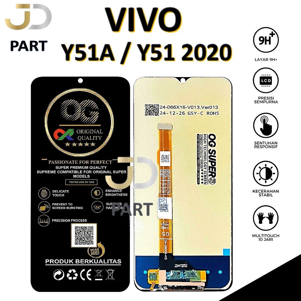 LCD TOUCHSCREEN VIVO Y51A / Y51 2020 ORIGINAL 100% COMPLETE