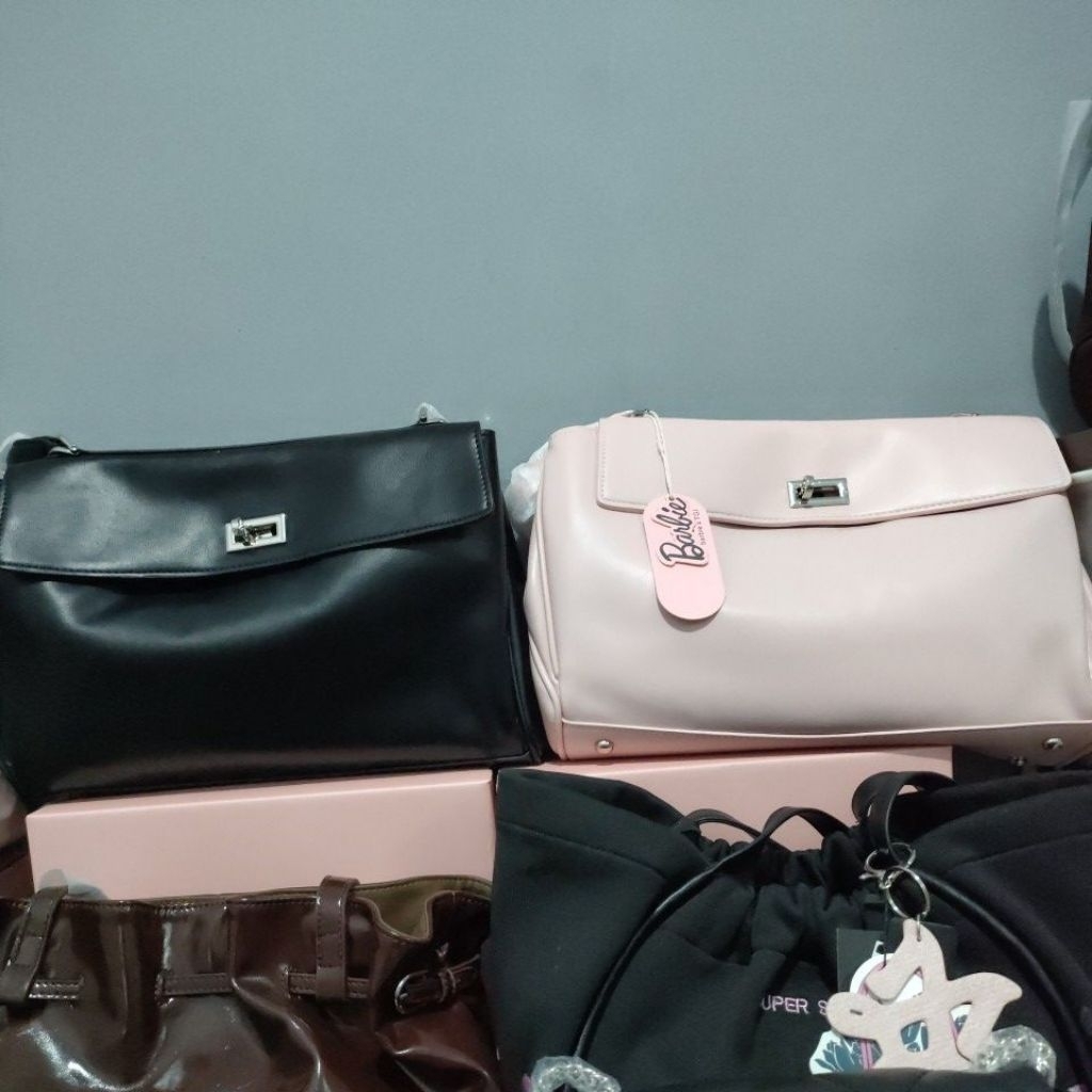 Tas barbie Rodeo Hitam & pink