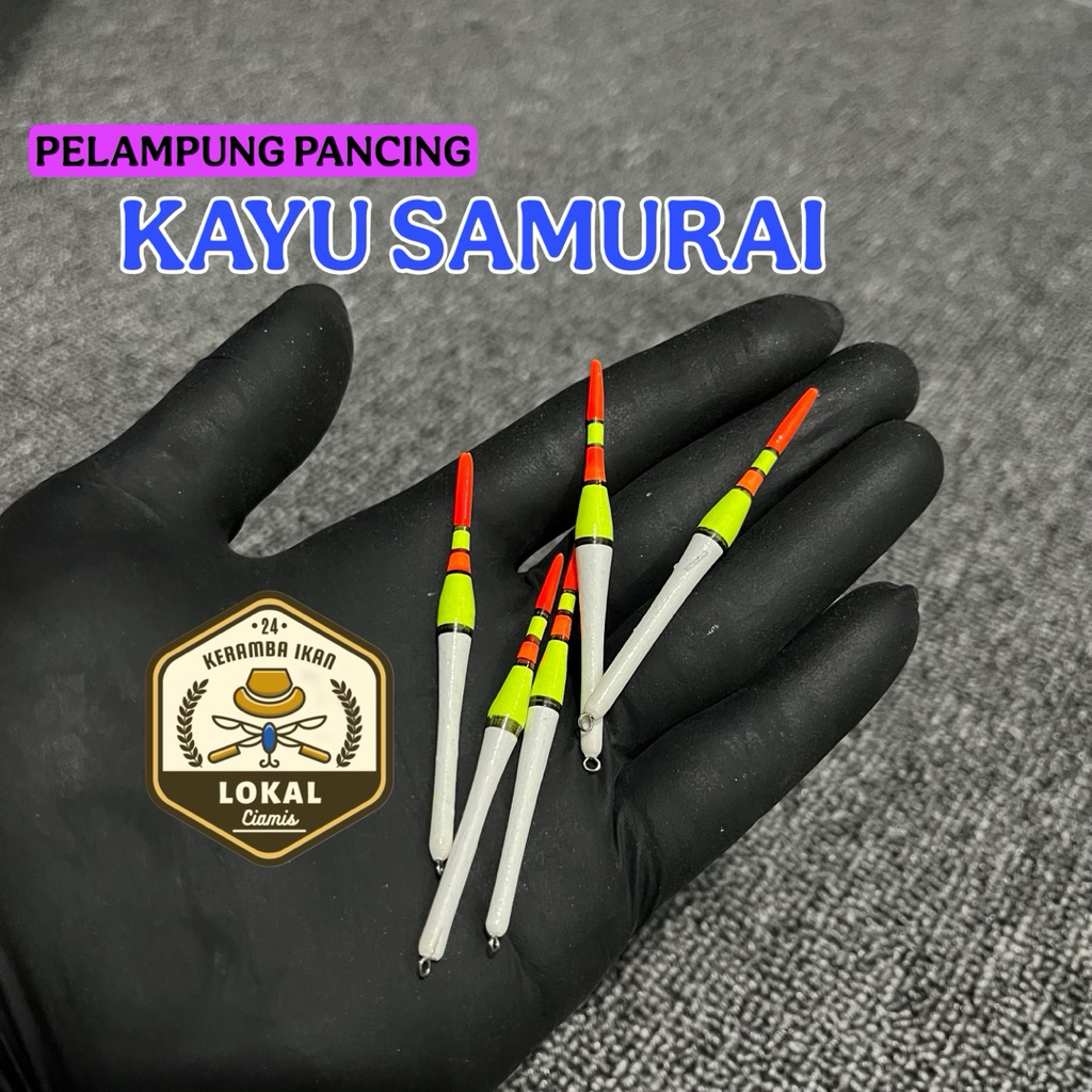 PELAMPUNG PANCING KAYU SMURAI KAMBANGAN IKAN MAS IKAN NILA